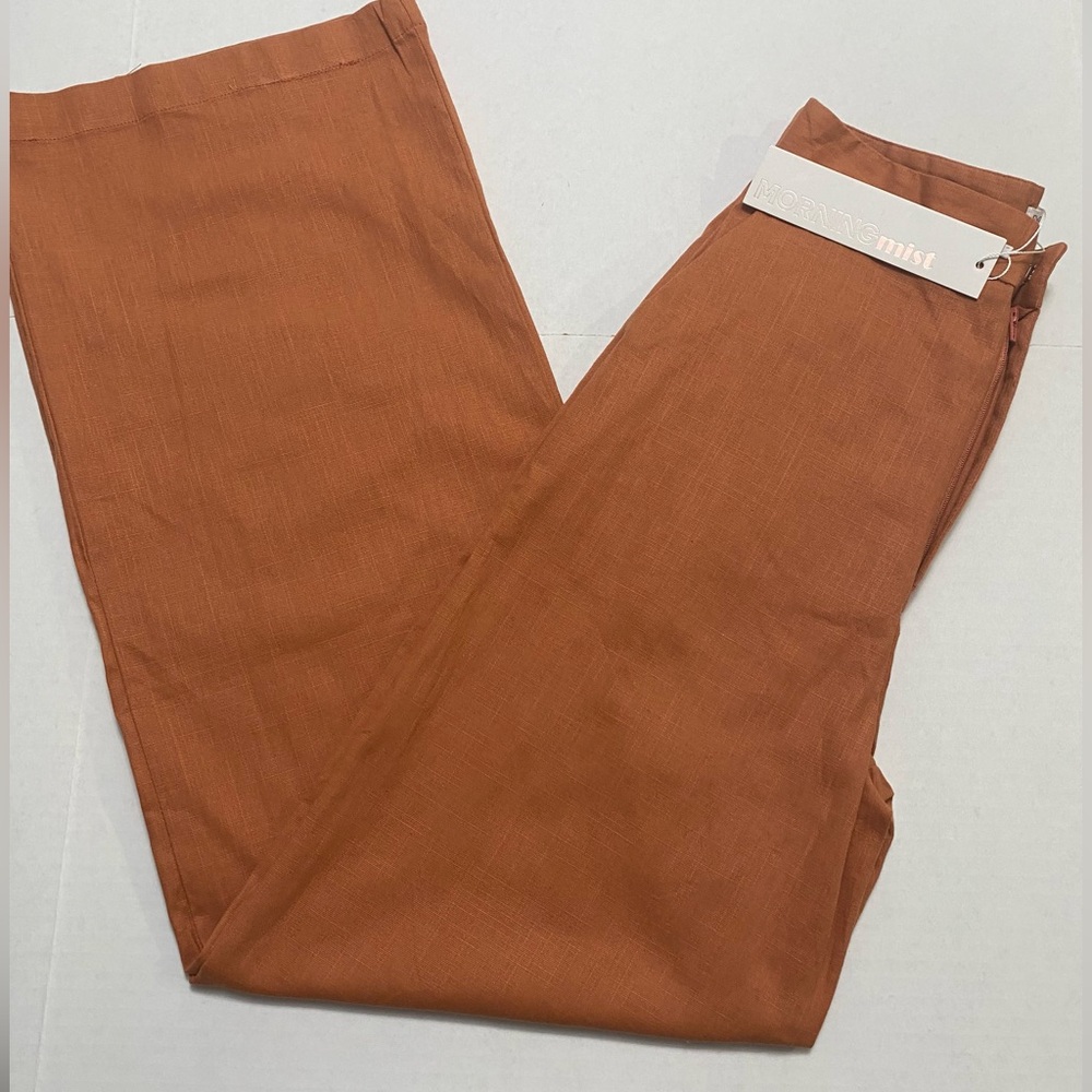 NWT Morning Mist Wide Leg Trouser Pants , Color Rust, Size 8